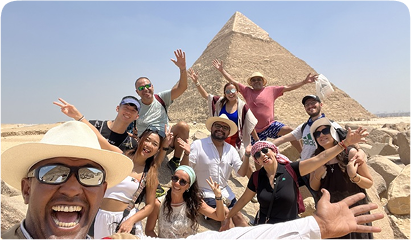 Group at the pyramids